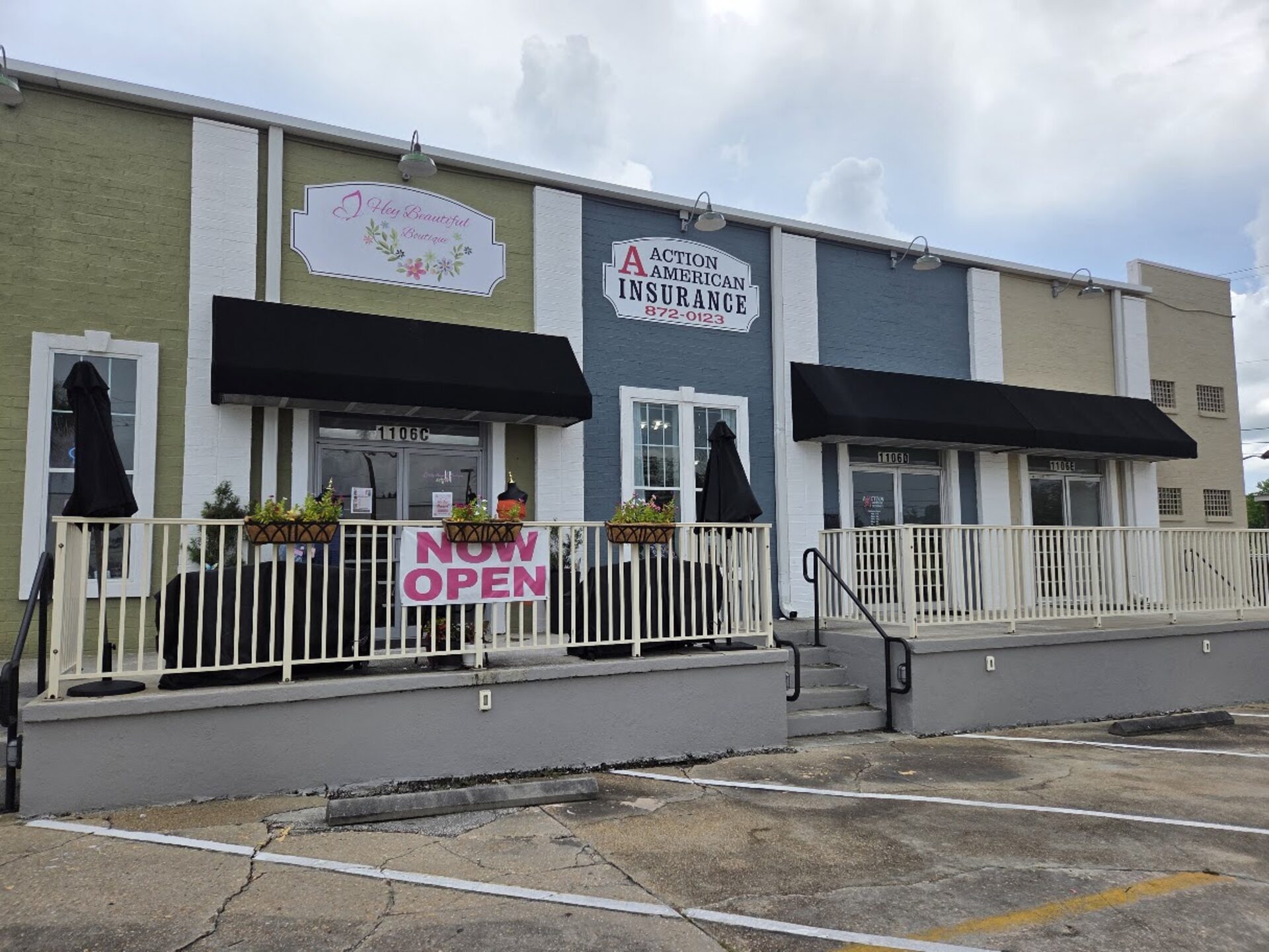 The A Action American Insurance storefront and sign at 1106 Harrison Ave in Panama City, Florida